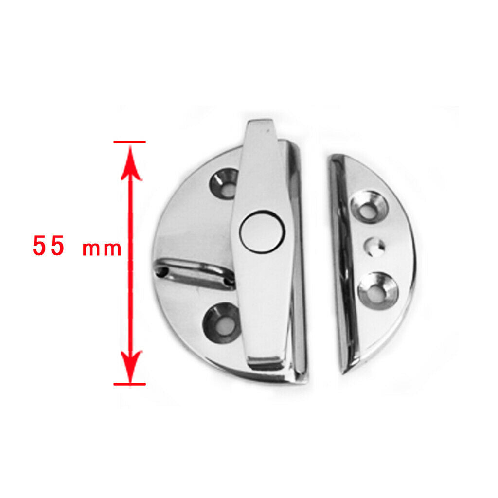 4pcs Stainless Steel Twist Lock Round Marine Boat Door Catch Latch 2.17