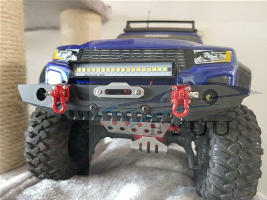Metal Front Bumper & LED Lighting System for 1/10 RC TRX4 Axial SCX10 & SCX10 II