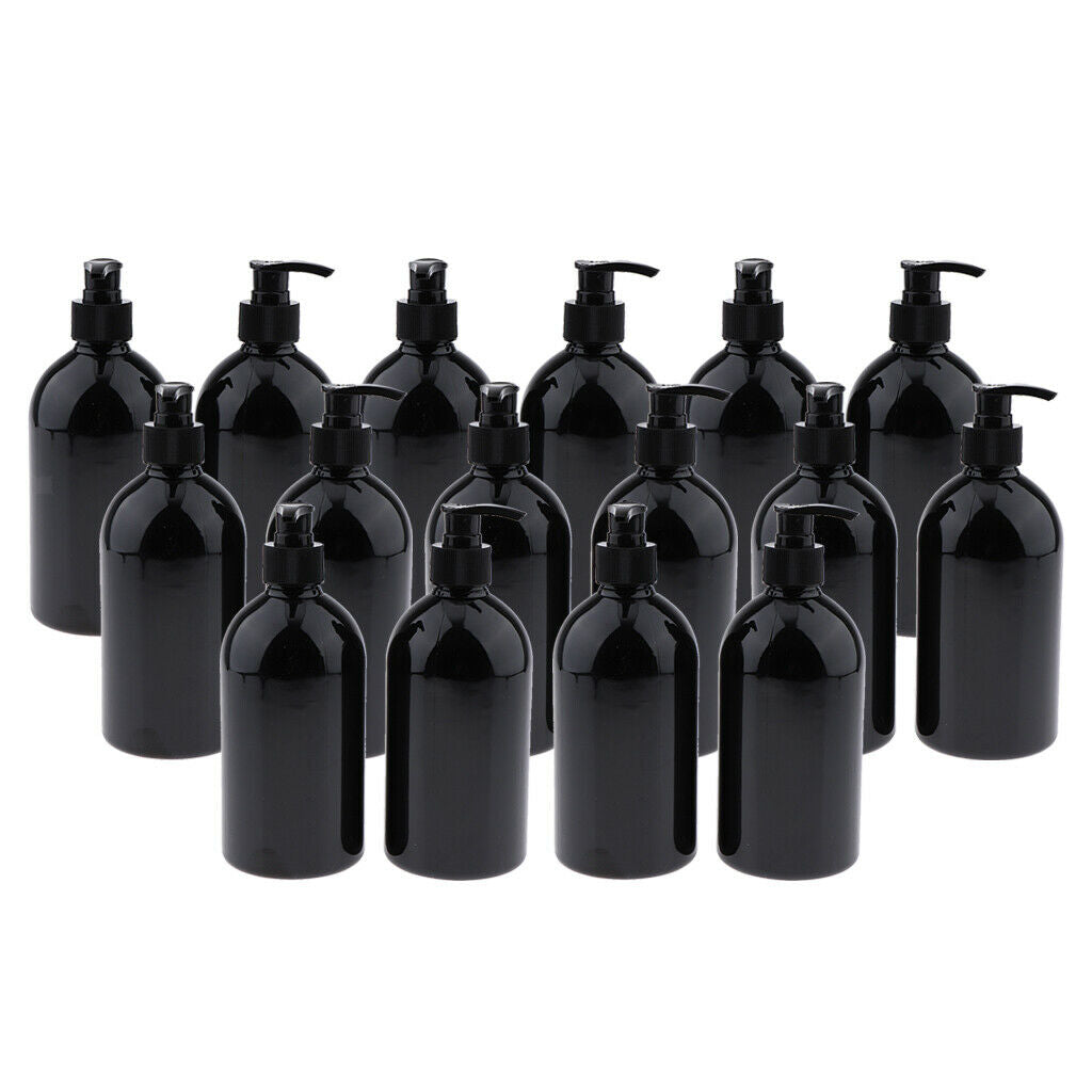 16x Empty Shampoo Pump Bottles Lotion Shower Gel Makeup Dispenser Container