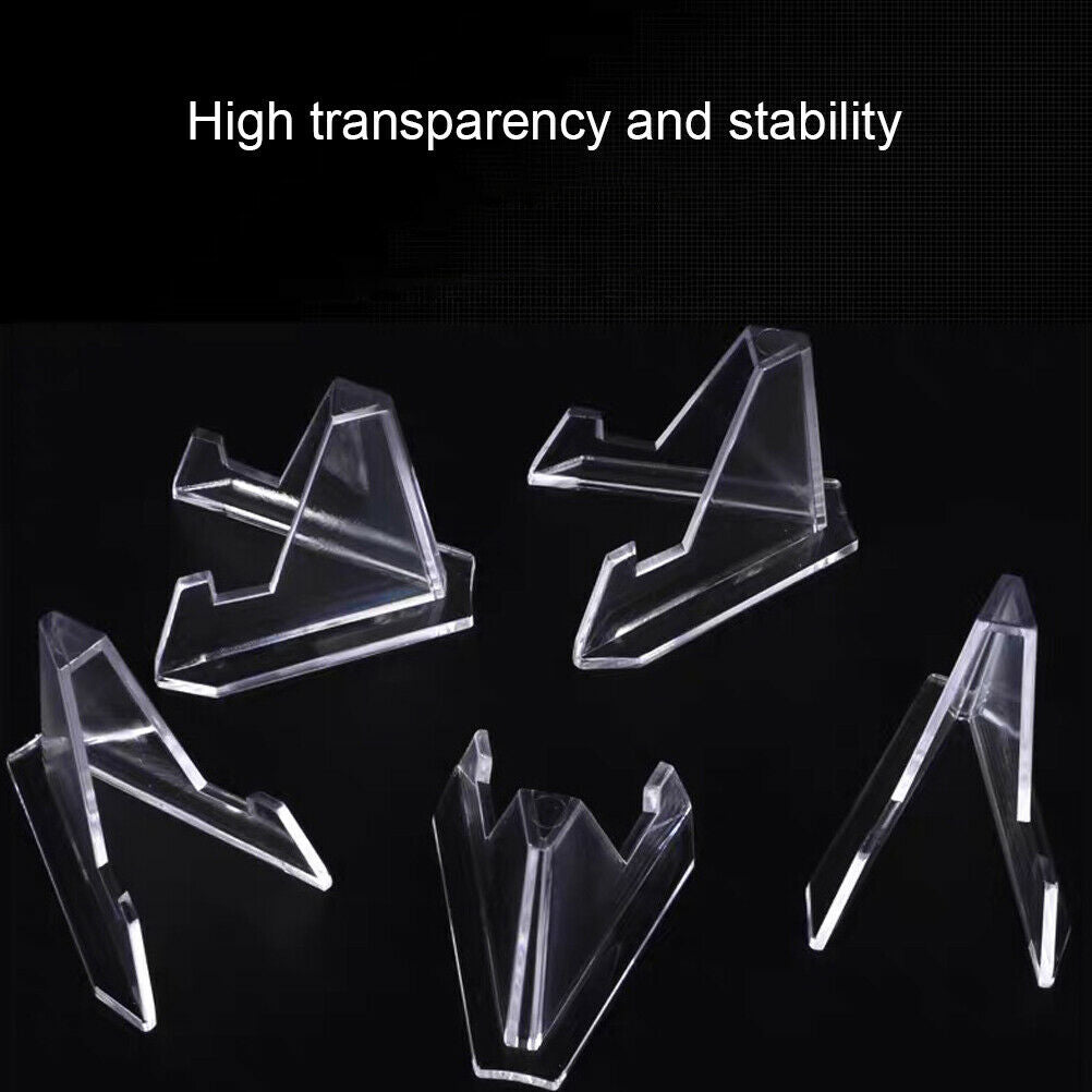 12PCS Display Stands Transparent Coin Display Easel for Home Shop Exhibition