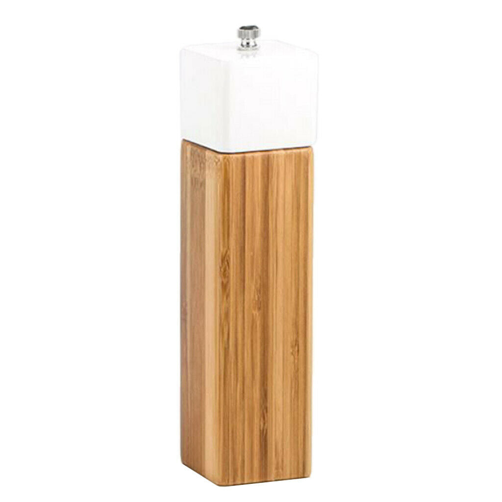 Solid Wood Bamboo Kitchen Pepper Mill Grinder Muller 21.3 x 5cm
