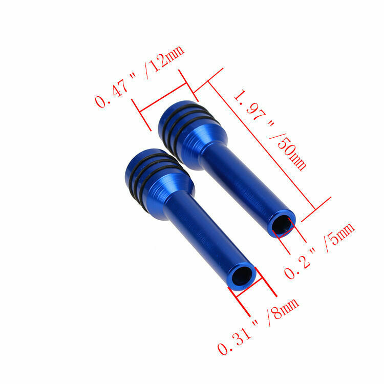 2PC Car Truck Auto Interior Door Lock Locking Knob Pull Pins Aluminum Alloy Blue