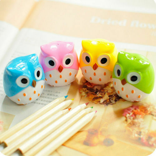 Funny Lovely Attractive Owl Bird Pencil Sharpener School Stationary Rando.l8
