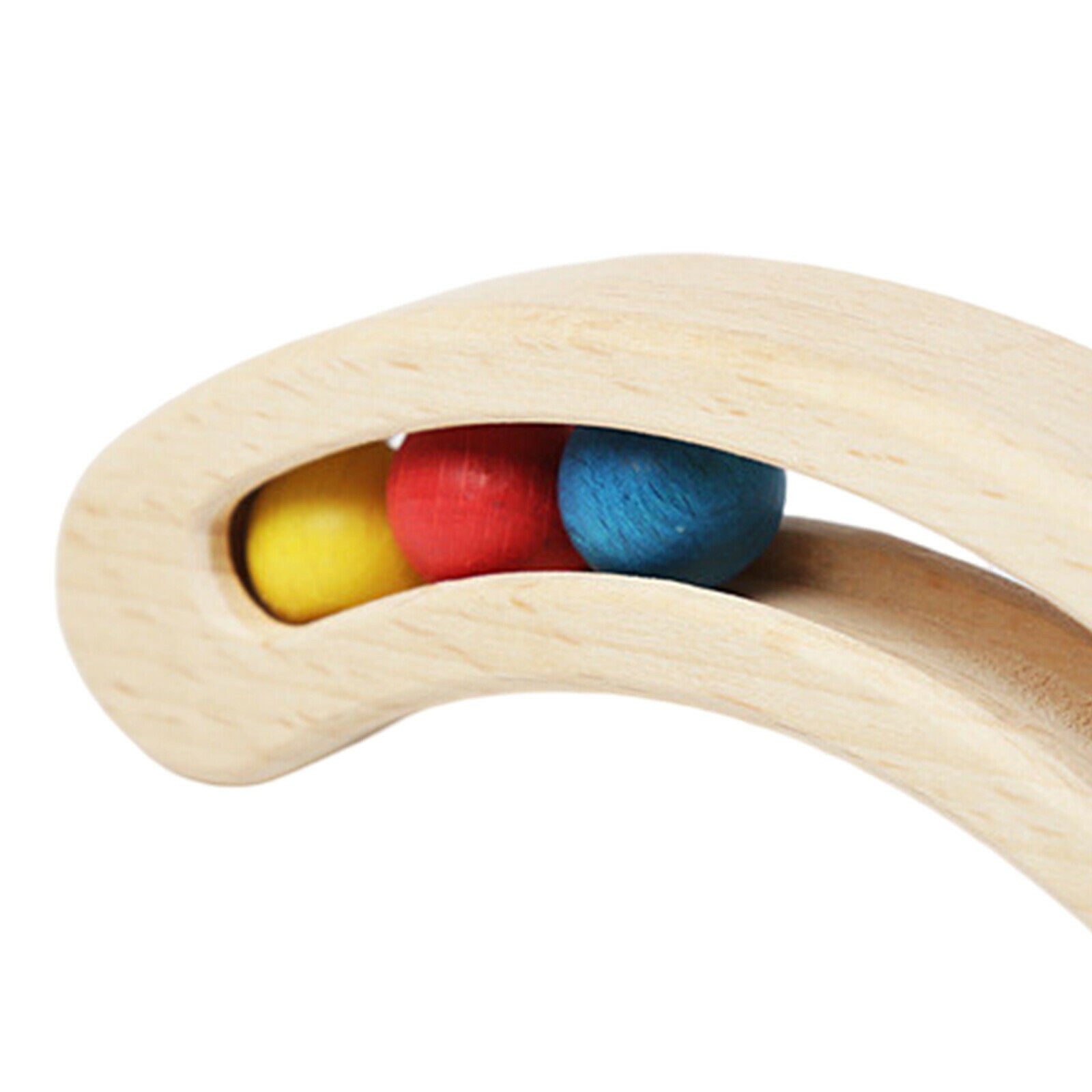 Wooden Rattle Beads Grasping Toys for Babies Toddlers Infant Montessori Toys