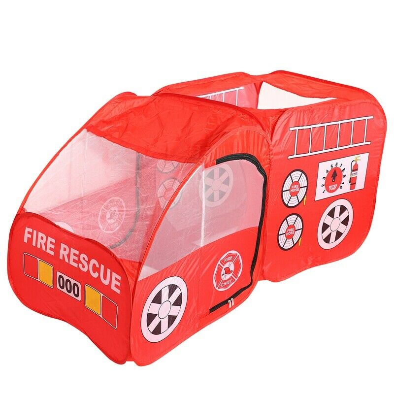Kids Indoor Outdoor Tent Garden Game House Gift - Fire Truck P3Z5