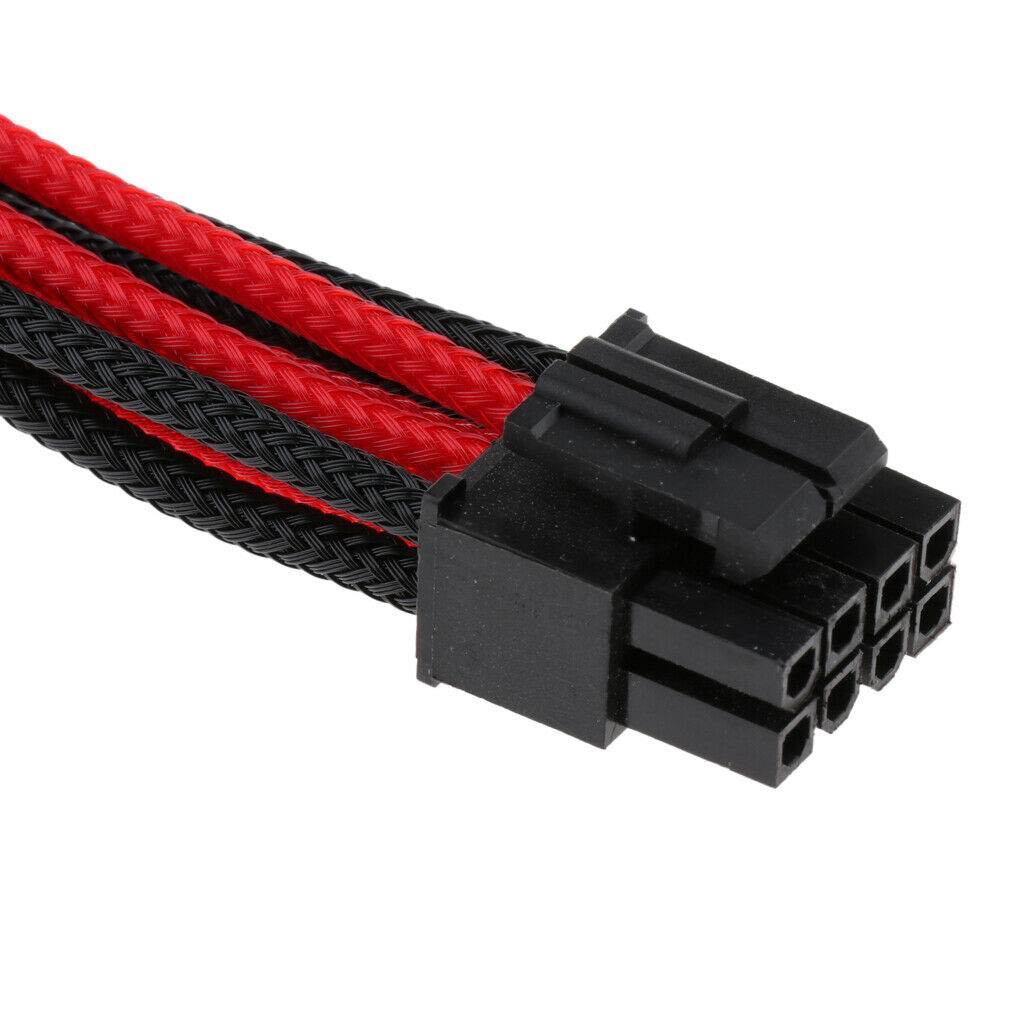2 Pieces 30cm 8-Pin Male to Female ATX CPU PSU Power Supply Extension Cable