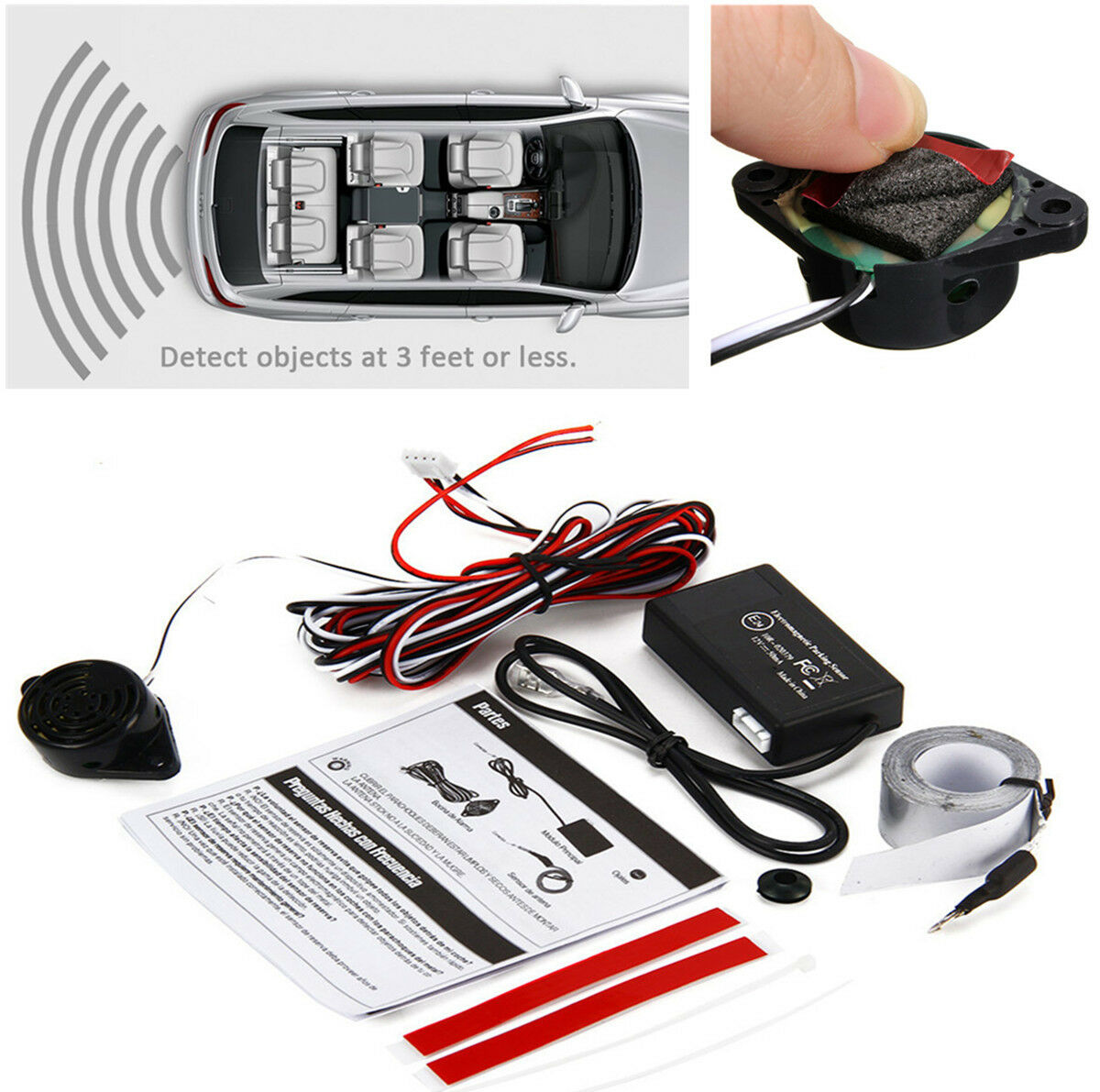 1 Pcs Electromagnetic Reverse Radar with Sensor Antenna Improves Parking Safety
