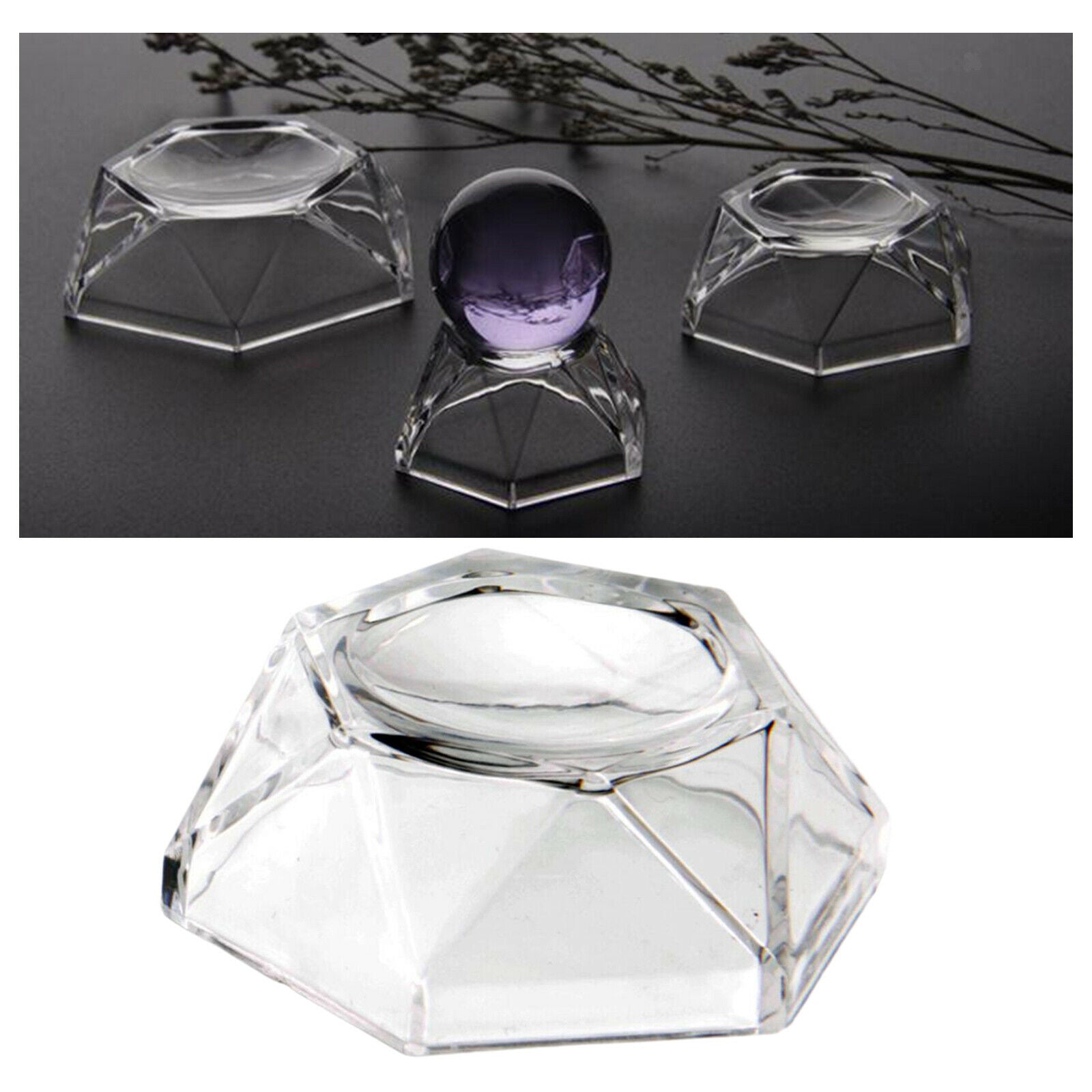 Crystal Ball Acrylic Base Sphere Holder Home Decor DIY Display Stand Small