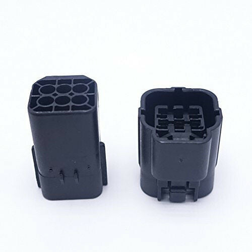 5Kit 6 Pin Way Amp Sealed Waterproof Electrical Wire Connector Plug Terminal Set