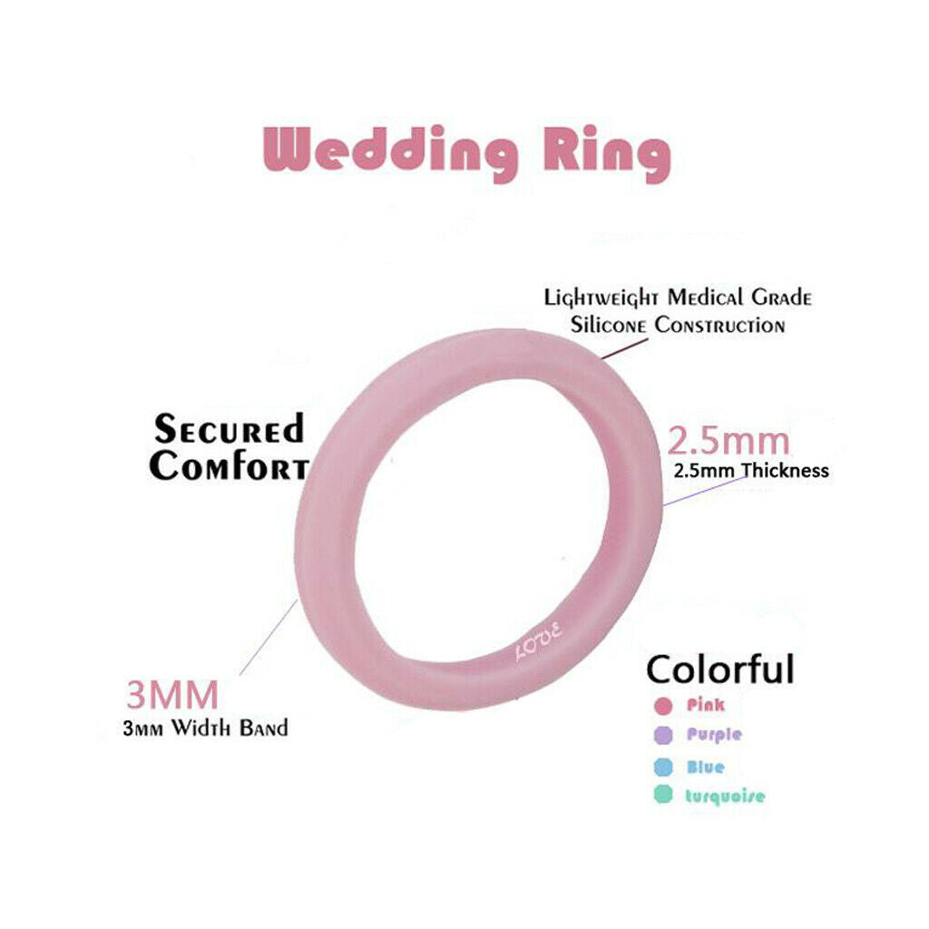 Silica Rings for Finger Silicone Rubber Weddings Engagement Rings Jewelry 5