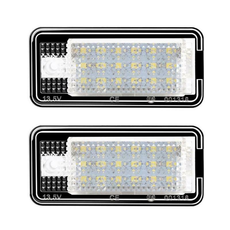 2pcs 18 LED 6500K License Number Plate Light Lamp For A3 S3 A4 S4 A6 C6 A8 S8 Q7