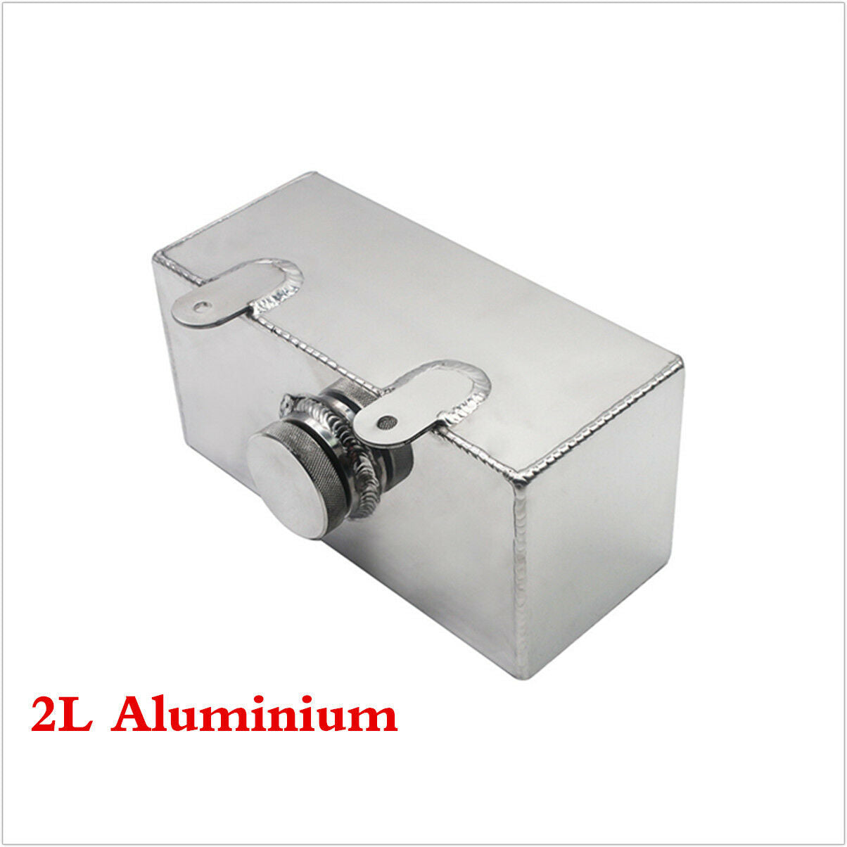 2L Windscreen Washer Bottle Aluminium Alloy Polished Intercooler Spray Tank
