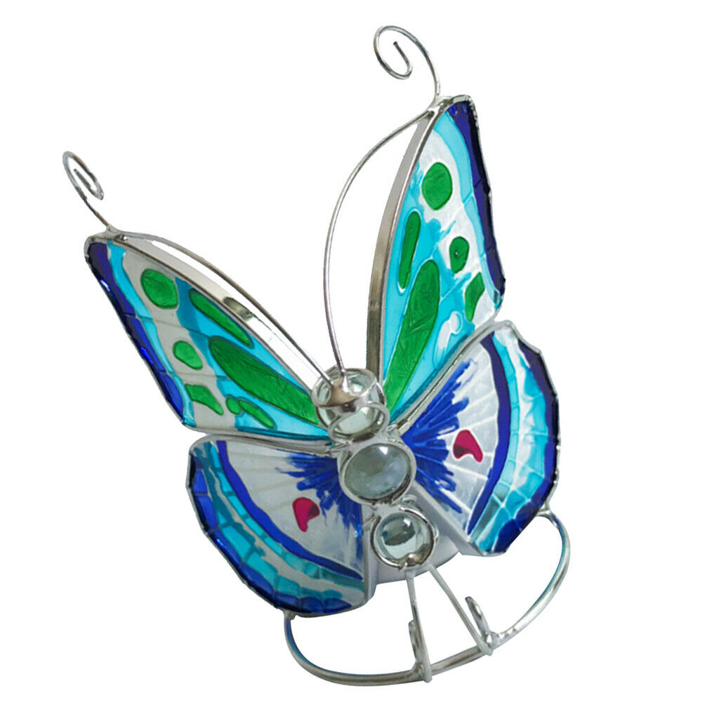 Butterfly Metal Lantern Candlestick Holder Garden Night Tea Light Decor