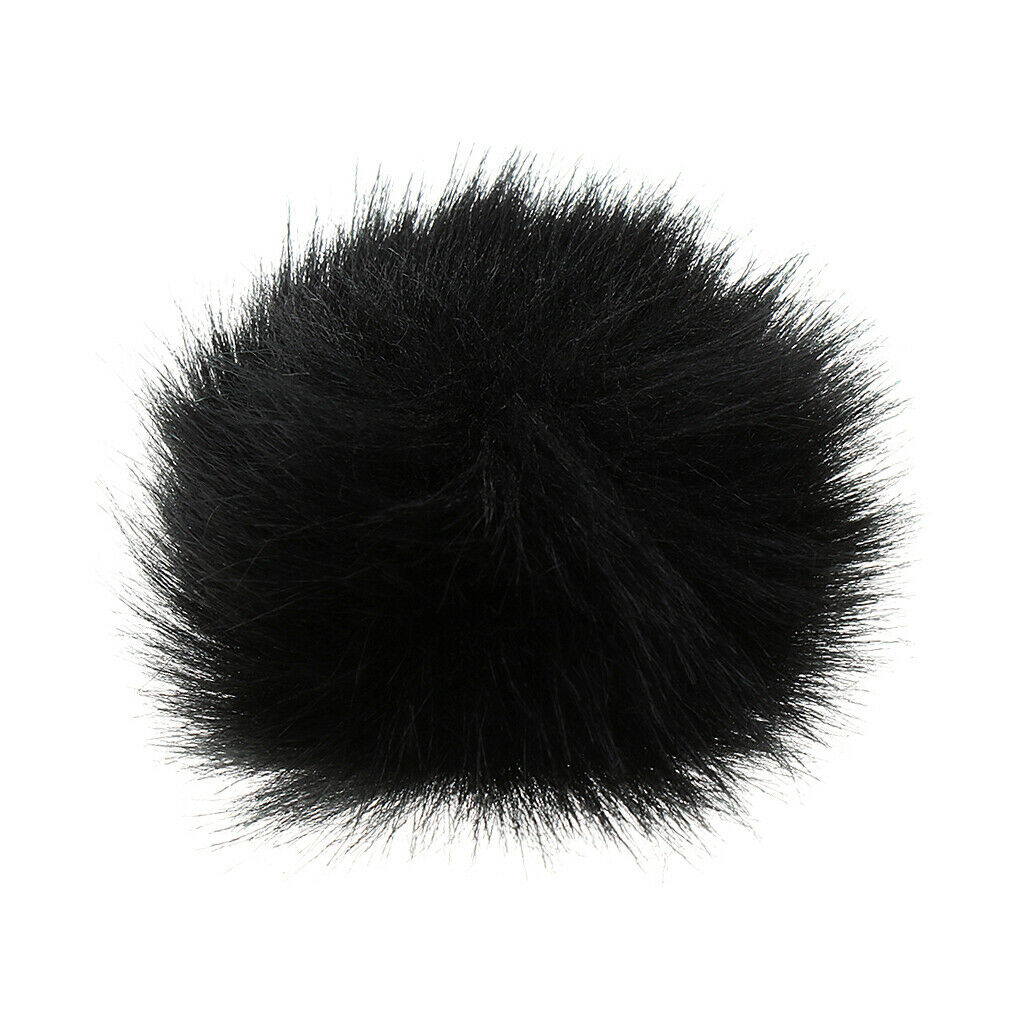 Microphone Furry Windscreen Windshield Muff Mic Furry Cover Black, Set 2