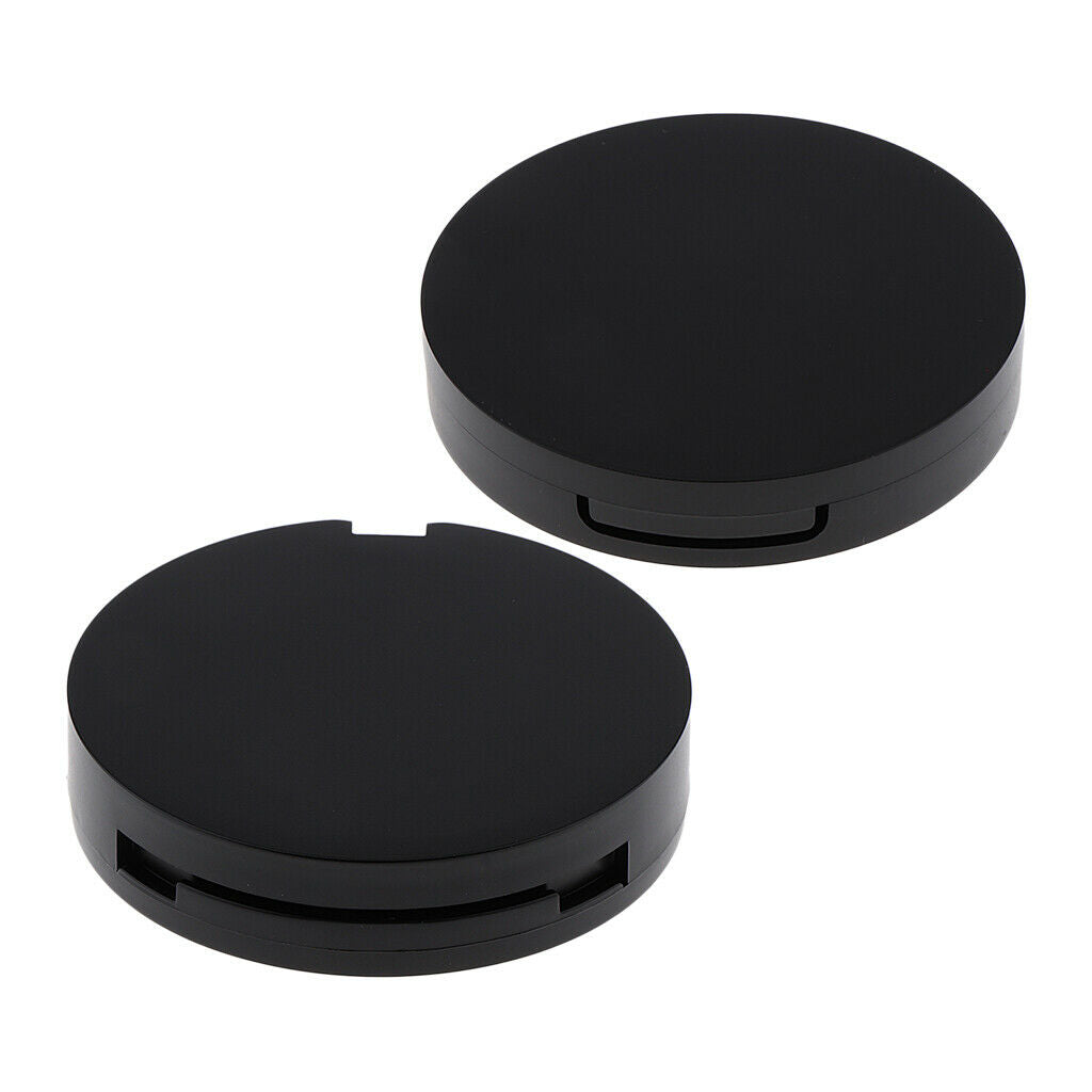 2pcs Empty Portable Metal Pallet Air Cushion Puff Box, Foundation Face Powder
