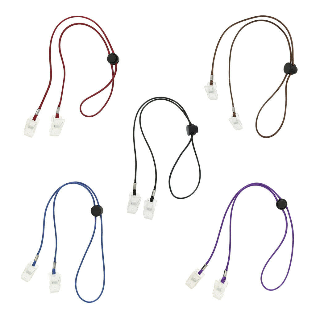 5 Pieces Napkin Clip Strap Lanyard Bib Holder Neck Chain for Elderly Adults