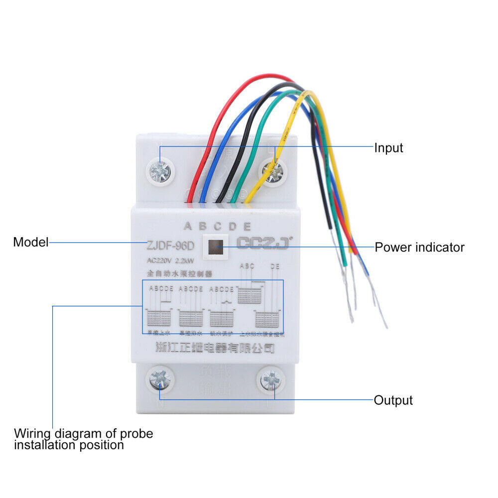 ZJDF-96D 30A Automatic Water Level Controller Switch Water Pool Pumping Control