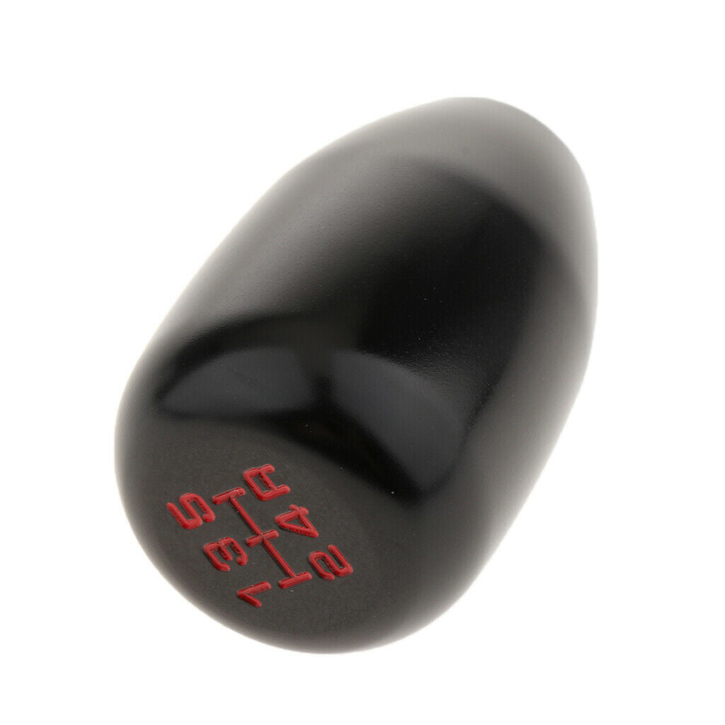 Car Aluminum 5 Speed Gear Stick Shift Knob Shifter Lever Black/Red NEW