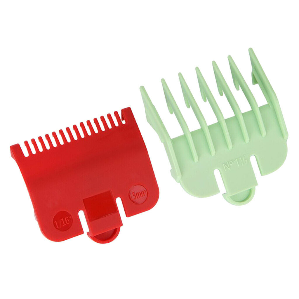 2 Pieces Plastic Universal Stylist Shaving Hair Clipper Trimmer Guide Combs