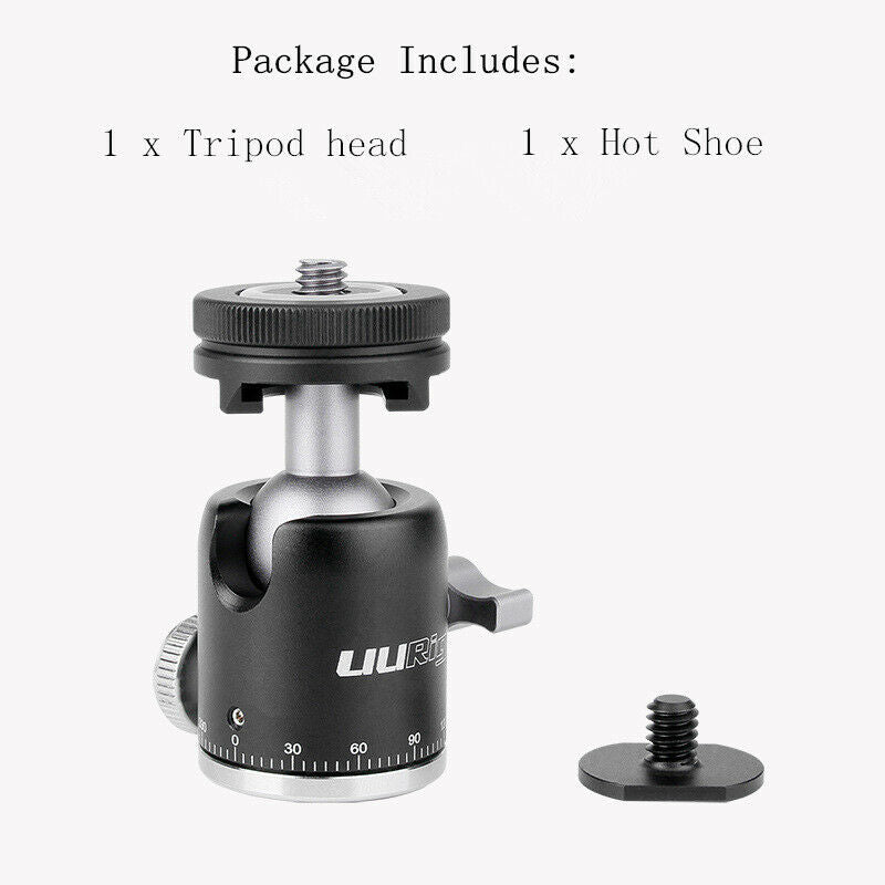 1/4" Screw Aluminum Alloy Antirust Mini Ball Head Tripod Head for DSLR Camera