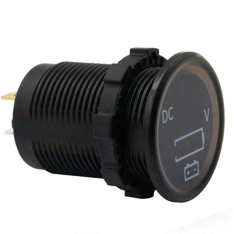 DC 12V/24V Car Boat Voltmeter Battery Monitor IP67 Waterproof LED Voltage Gauge