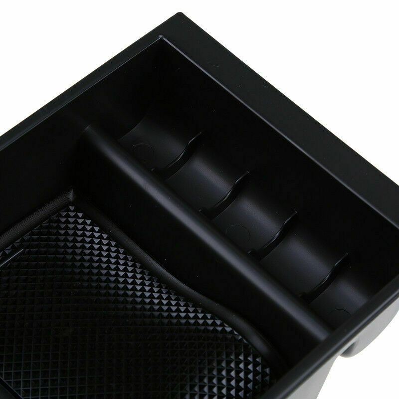 Black Armrest Storage Box Central Console Glove Tray For Ford F150 2015-2019