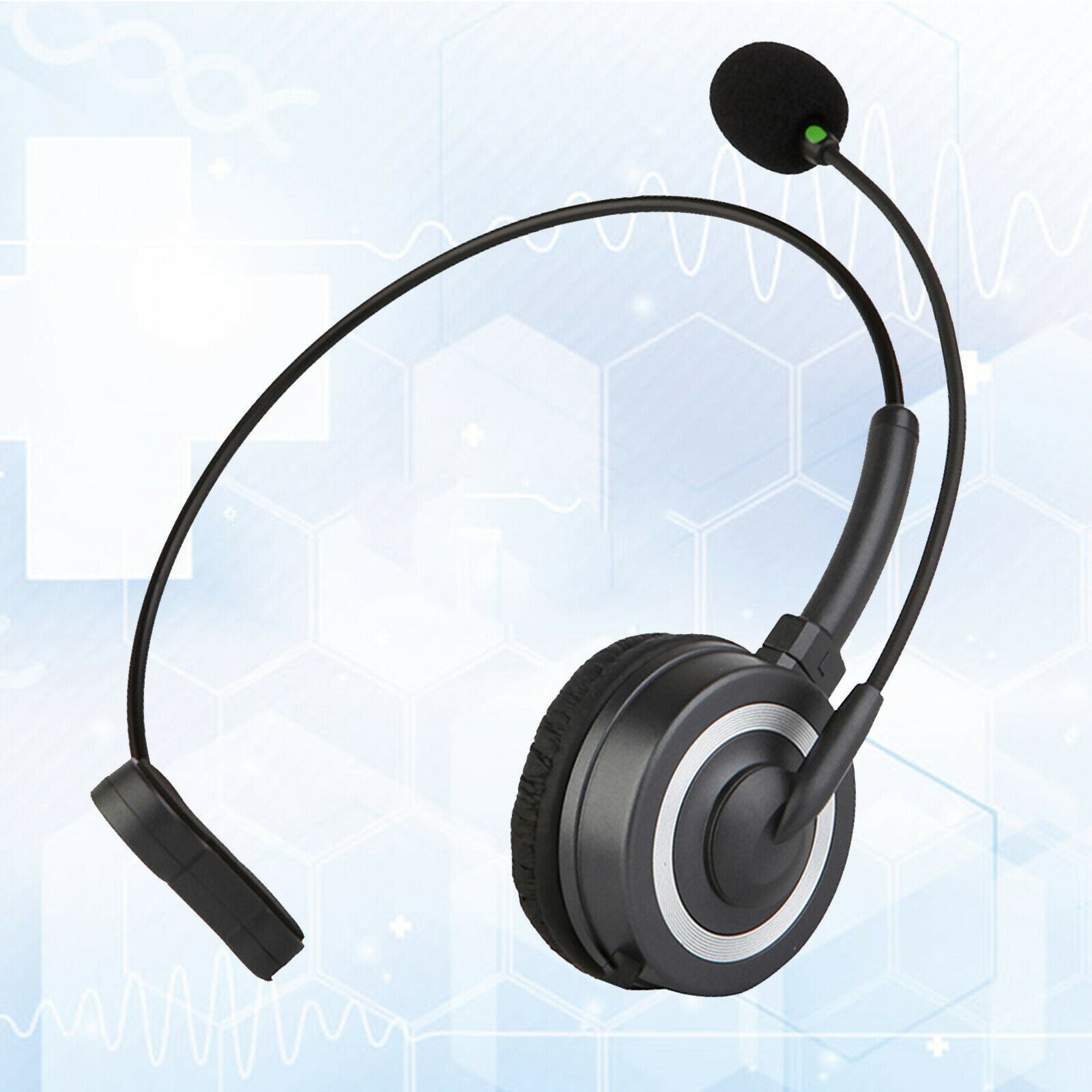 Bluetooth Over Ear Headset w/ Flexible Mic Phone Headset for PC Laptop