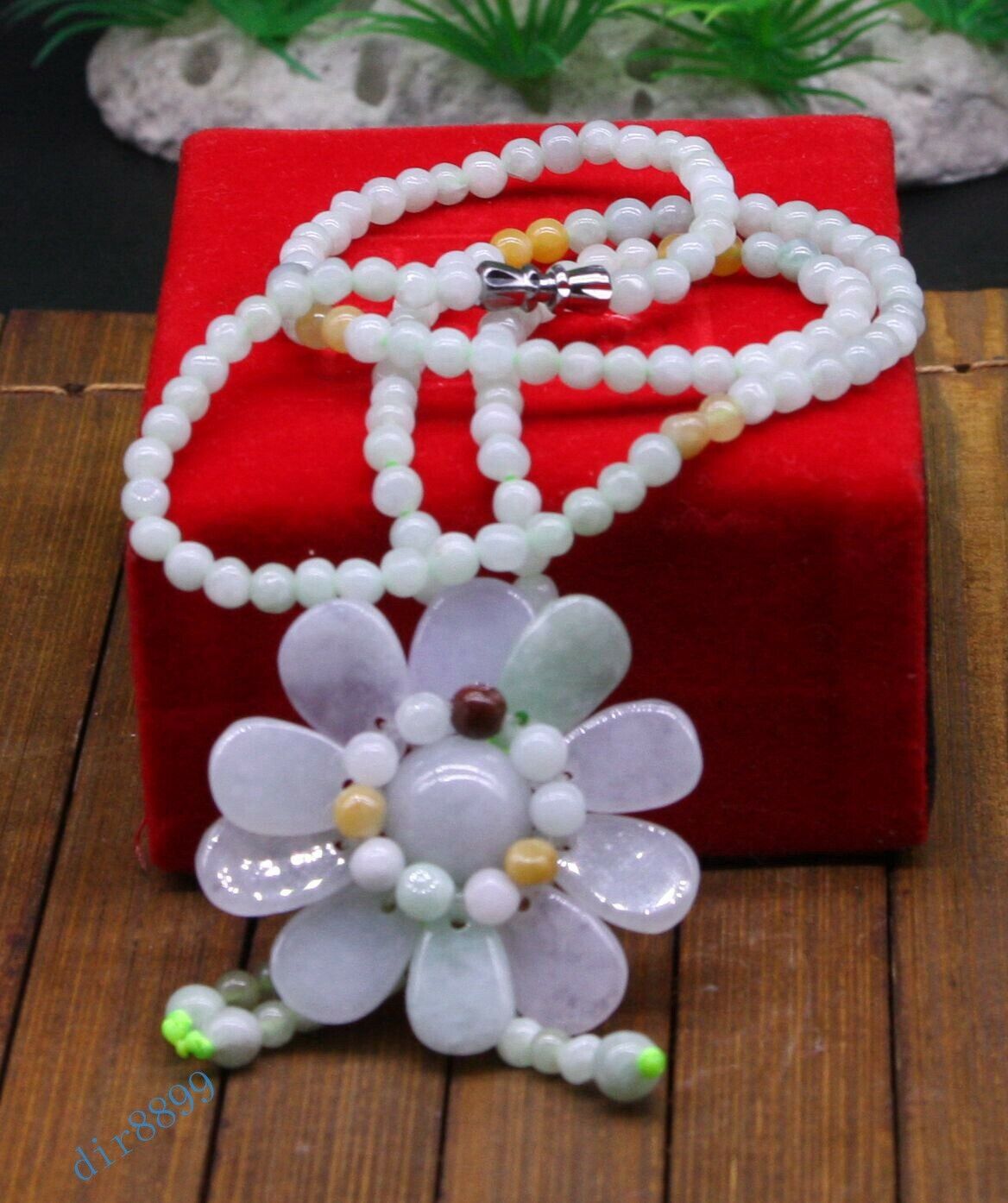 Certified Yellow Natural A Jade jadeite Dragon Petal Pendant Necklace èŠ±ç“£é¡¹é“¾