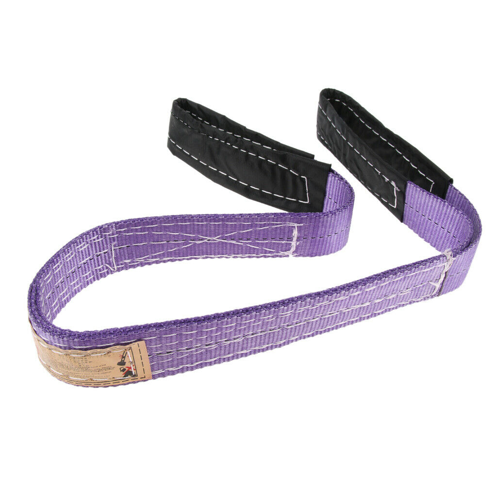 2x 1m Lifting Strap Towing Pull Rope Cable Road Recovery Trailor 1 Ton
