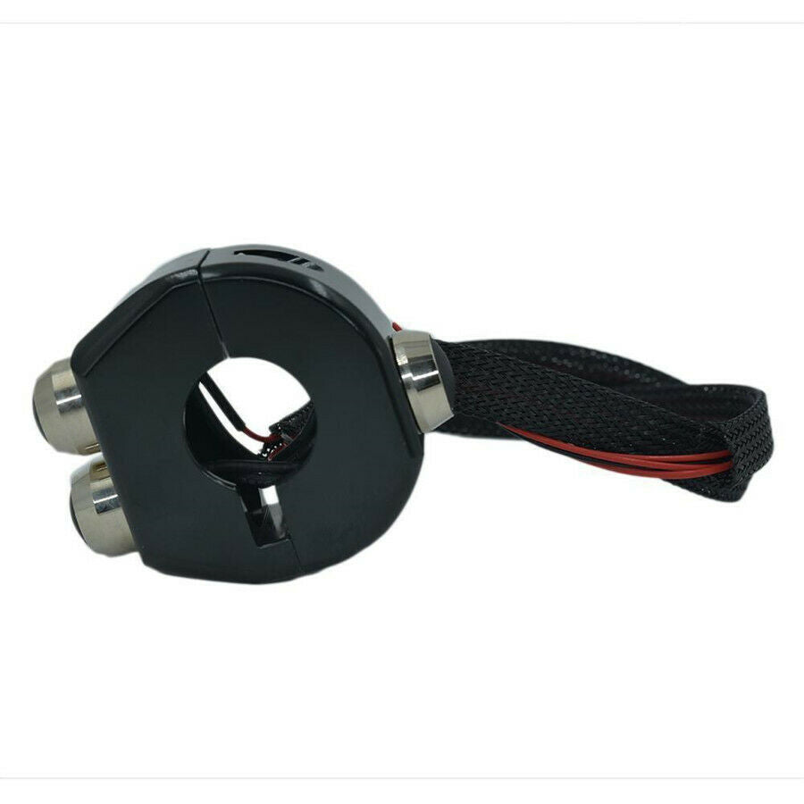 Black Full CNC Momentary Switch ATV Motorcycle Handle Bar Reset 3-Key Button 10A