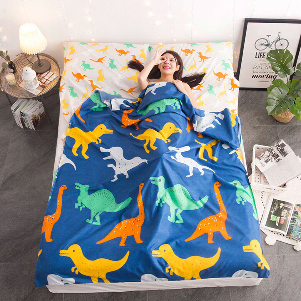 Portable Multi-function Travel Anti Dirty  Liner Sleeping Bag Dinosaur