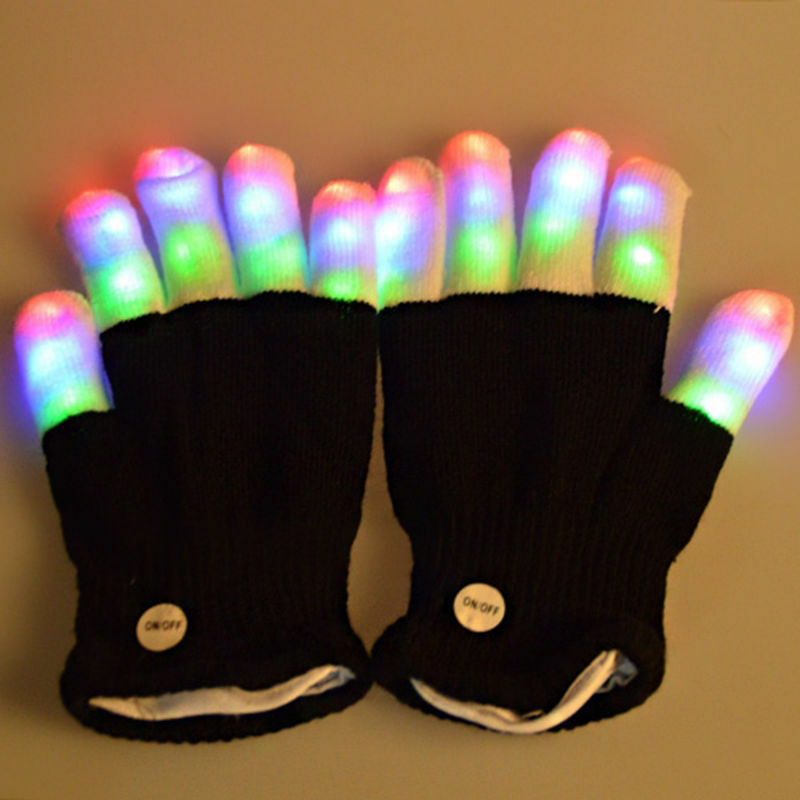 Winter Novelty Party Glow Party Supplies Glowing Glove LED Rave Flashing 1Pc