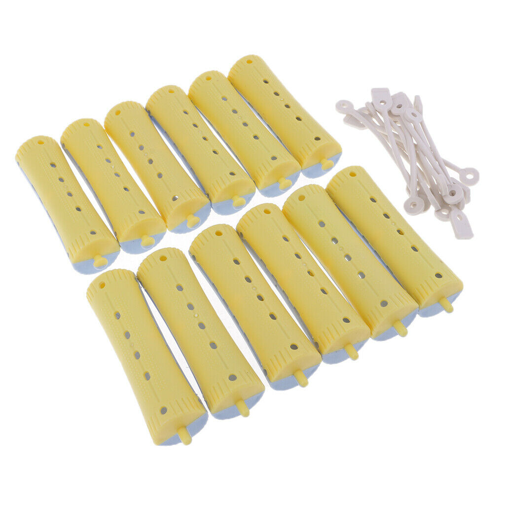 12Pcs Perming Rods Rollers For Curling Hairdressing All Size Rods Hair