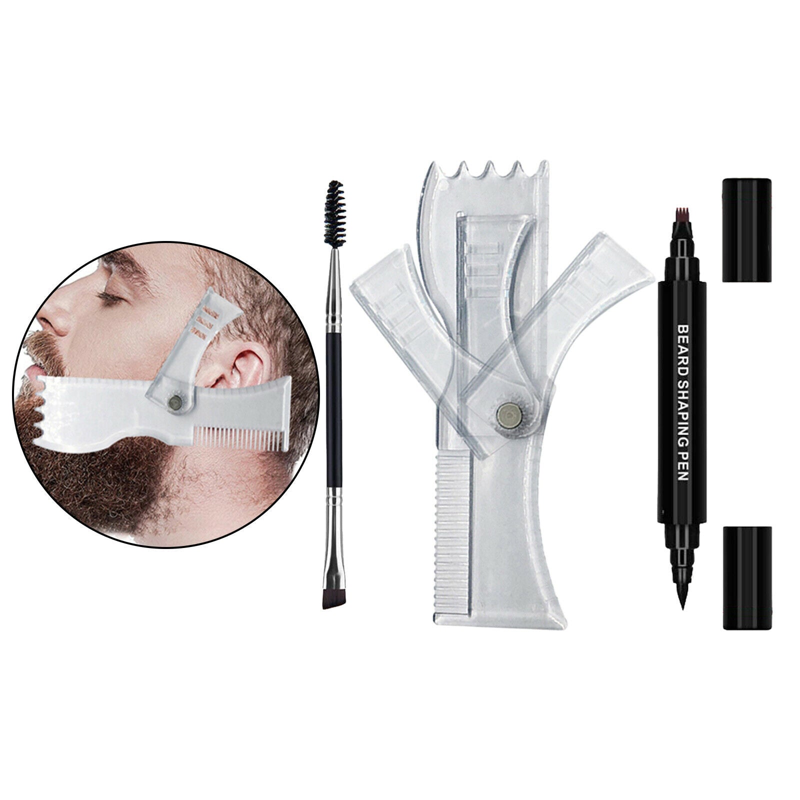 Natural Hair Waterproof Beard Filler Pens Sharpen & Define Patchy Beards Fast