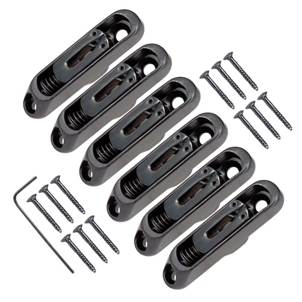 6 Pcs Single Individual Bridge Saddles Tailpiece Set for Electric Guitar  Parts