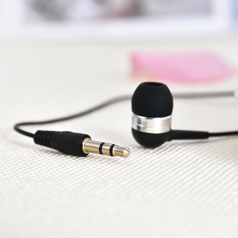 Black Single Side 3.5mm Headset In Ear Mono Wire Earbud Earphone Headphone new