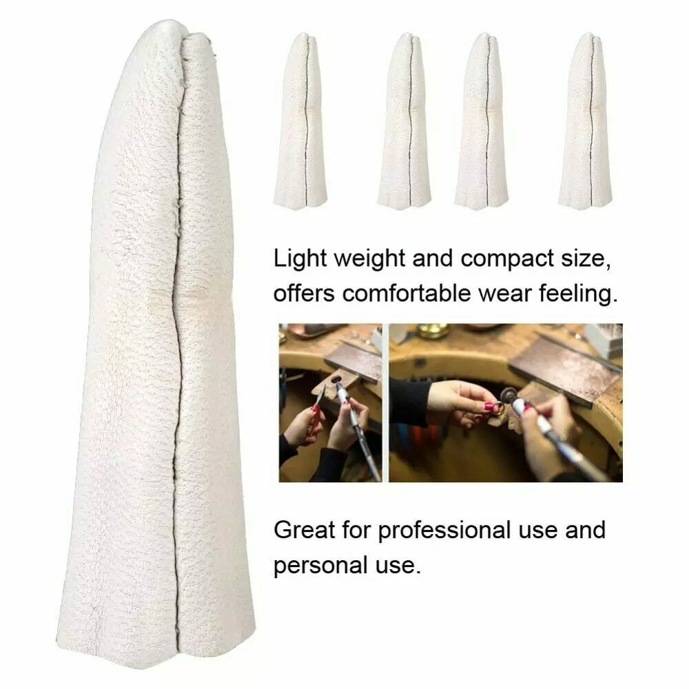 5pcs/Pack Leather Thumb Guards Jewelry Making Metal Polishing Finger Protectors