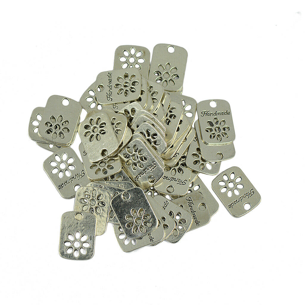 50pcs Rectangle Shape Handmade Charm pendant for DIY Crafting jewelry Making