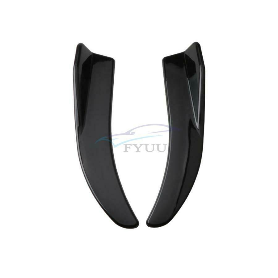 1 Pair of Glossy Black Universal Car Rear Lip Wrap Angle Divider Side Skirts