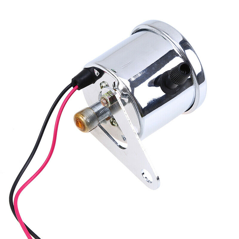 1x Motorcycle Circle Odometer Gauge Speedometer LED DC 12V 6.6cm Universal Fit