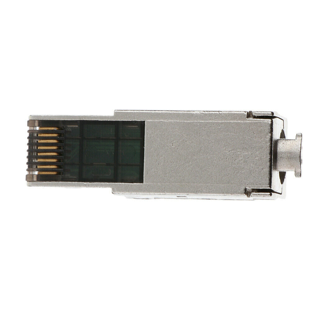 10 Packs Shielded Cat6A RJ45 Modular Plug LAN Ethernet Metal Connector End