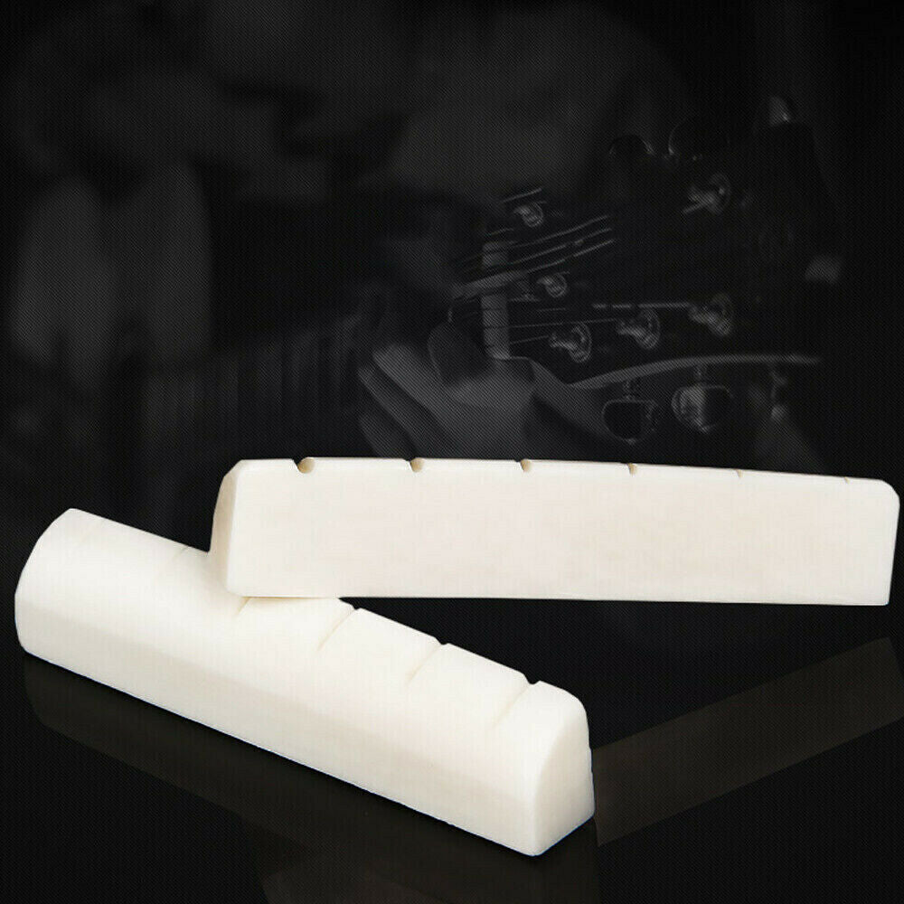 2x Durable Compact Bone Nut 42mm for Electric Guitar Strat Stratocaster Tele