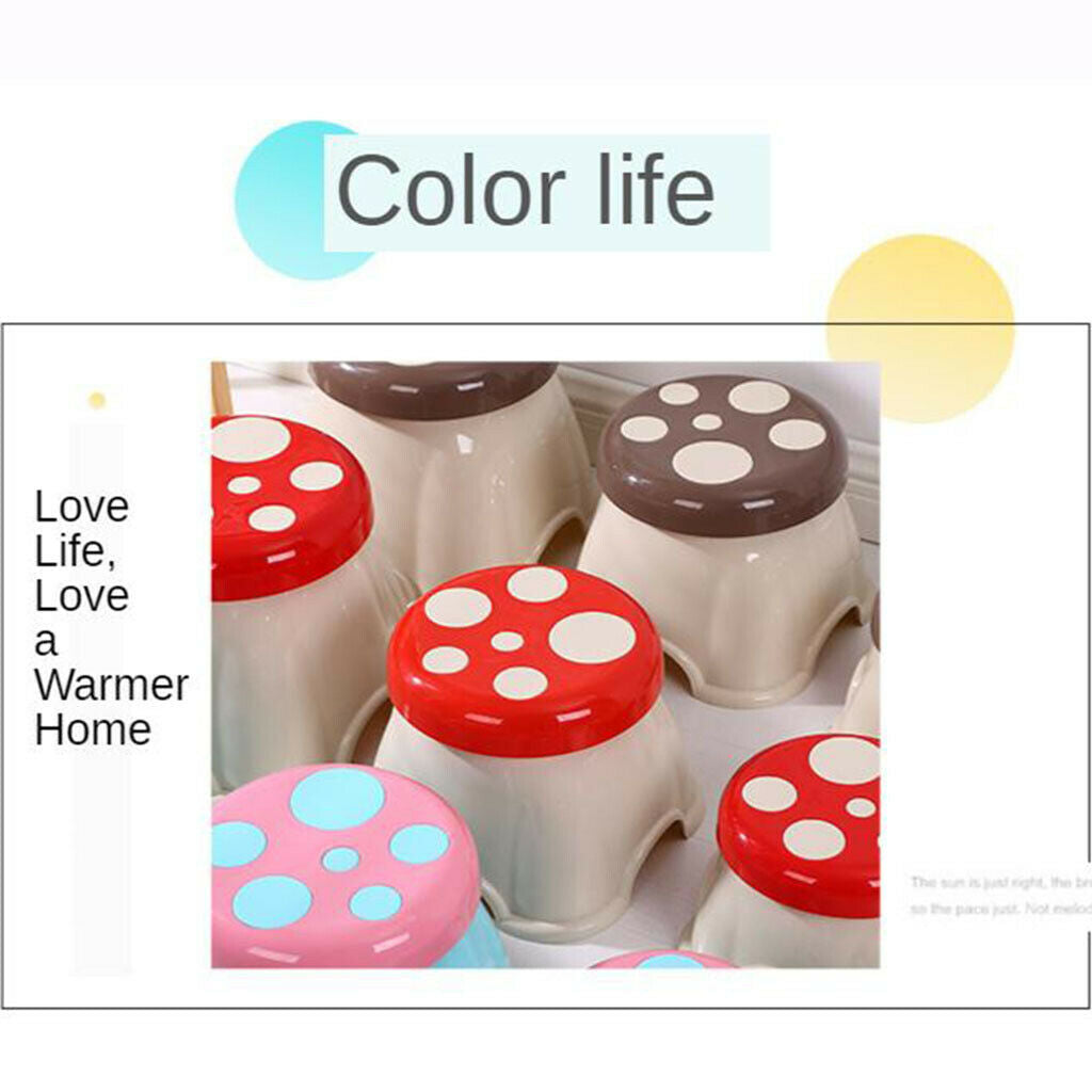 2pcs/Set Pink/Coffee Non-Slip Portable Kids Stackable Footstool for Bedroom