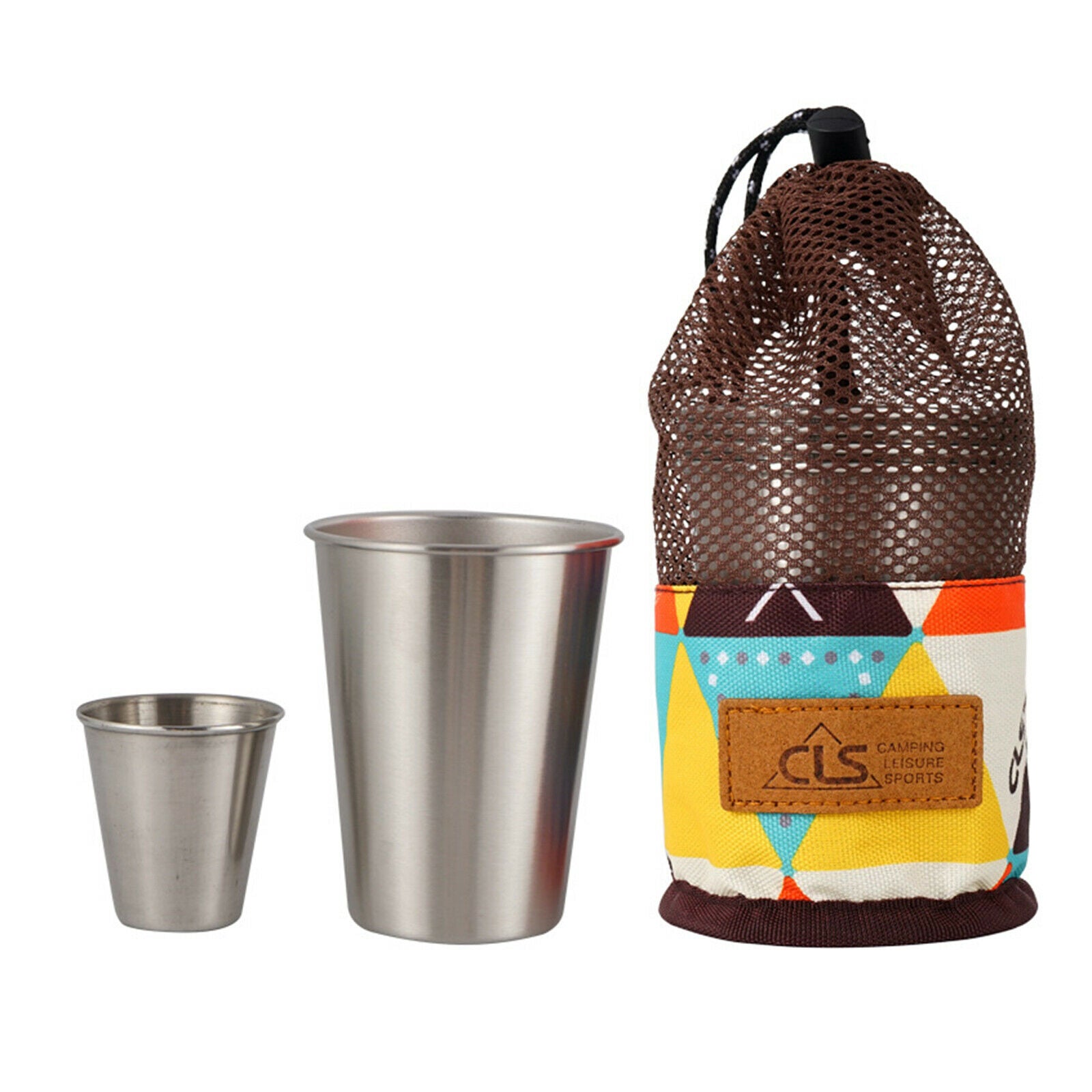 8x Stackable Stainless Steel Cup Milk Coffee Drinking Cups Travel Tumblers