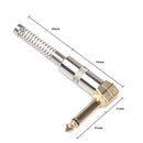 2 Packs 6.35mm DIY Golden   Plug Connector Adapter for Guitar Mic Parts