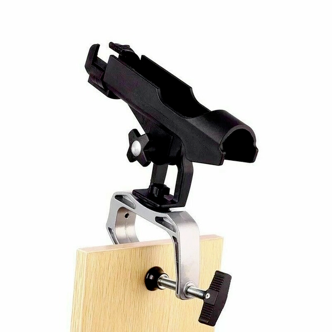 Black Adjustable Boat Fishing Rod Holder Pole Kit For Racks Folding Bracket 360°