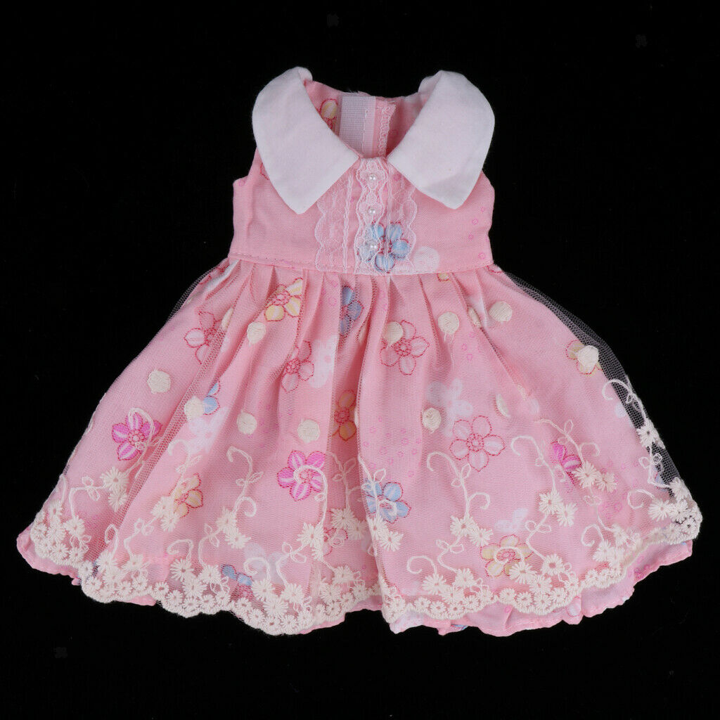 1/4 BJD MSD Dress Sleeveless Floral Princess Dress Pink For Night Lolita