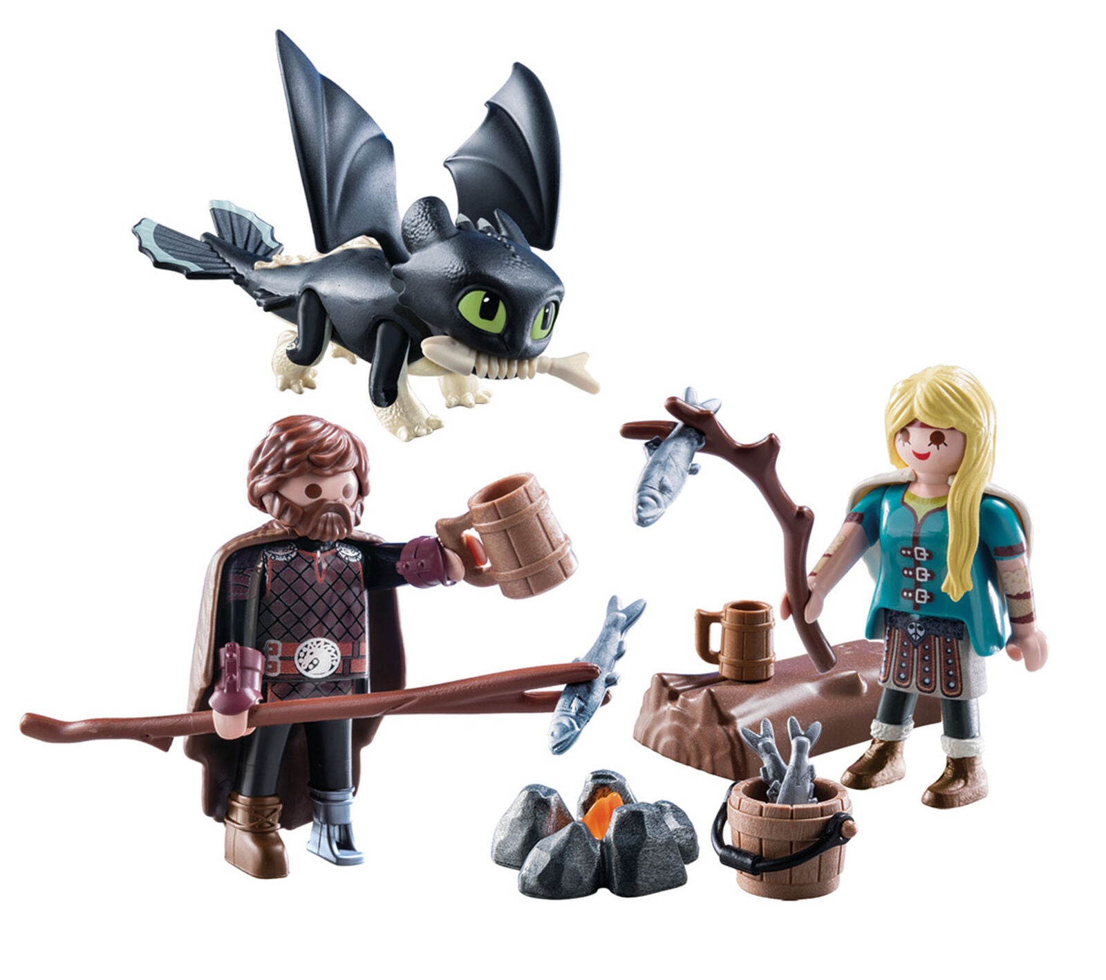 70040 Playmobil Dragons Hiccup and Astrid with Baby Dragon 21 Pieces Age 4yrs+