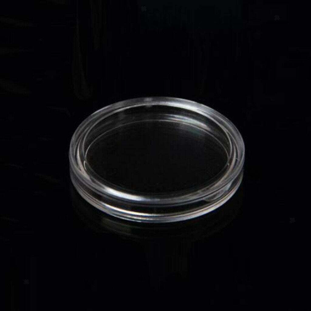 200Pcs Plastic Round Coin Capsules Collectibles Storage Display Box Case 26/30mm