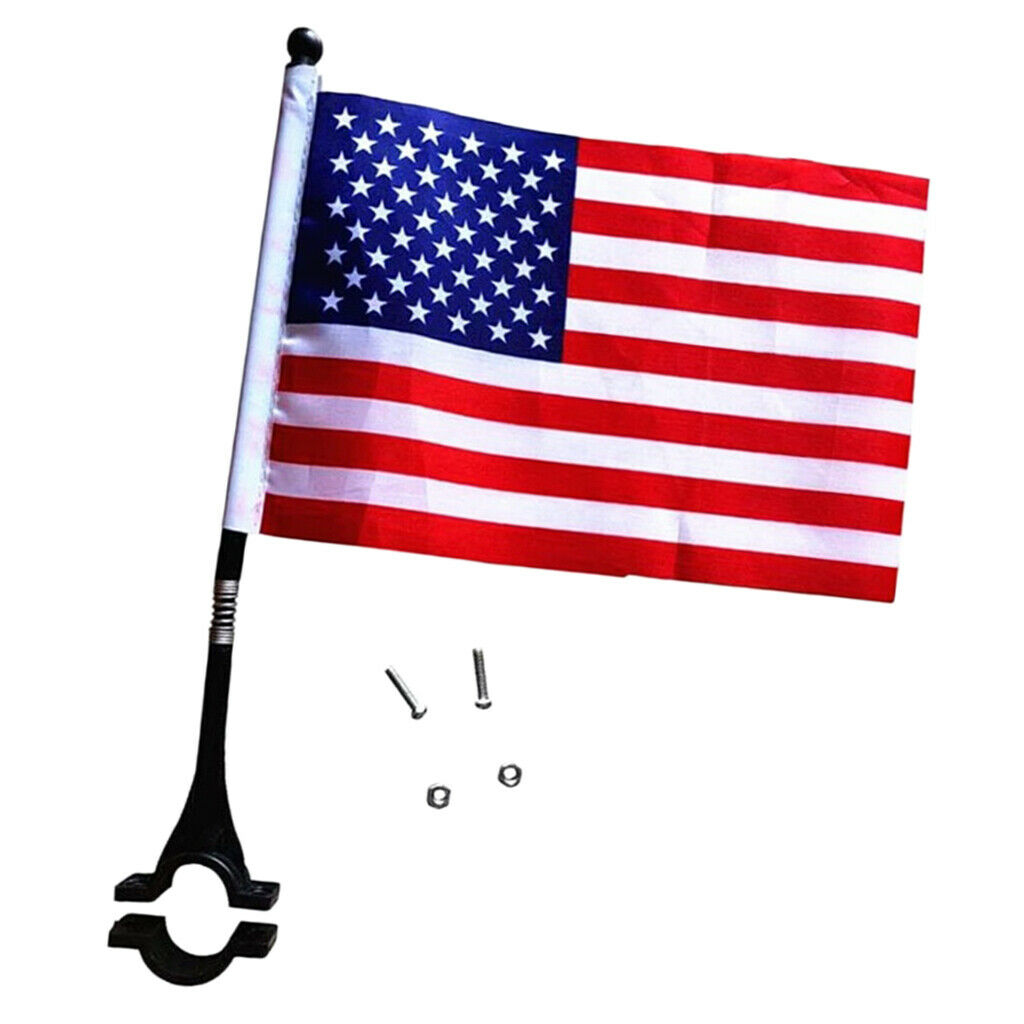 2x Universal  National Flags for Bike Scooter Motorcycle Handlebar